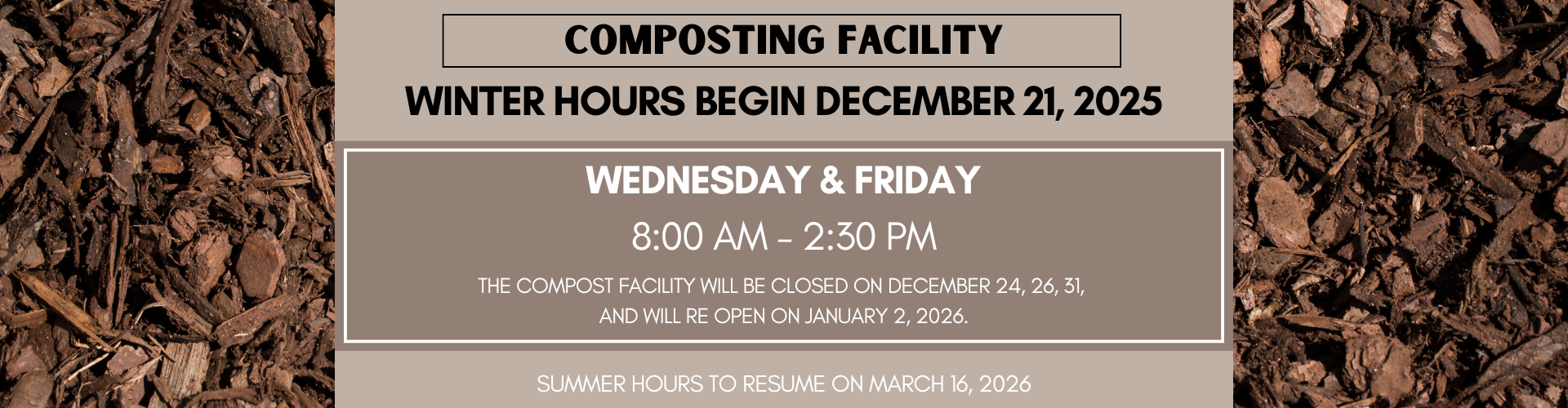 Compost Facility Winter Hours
